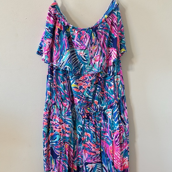 Lilly Pulitzer Ailsie Jumpsuit True Blue Seas Size Medium - Picture 4 of 10